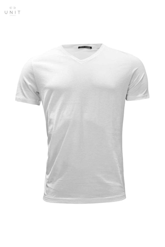 Trusted Handwork, scollo a V, t-shirt, bianco