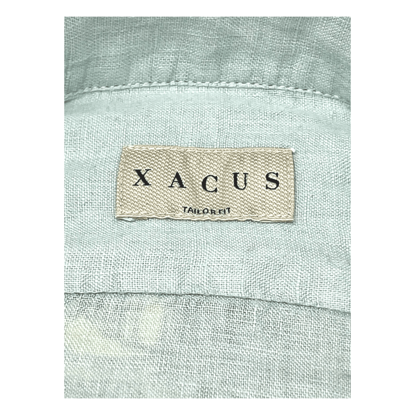 UNIT Hamburg - Xacus, gewaschenes Leinenhemd, graugrün - Xacus