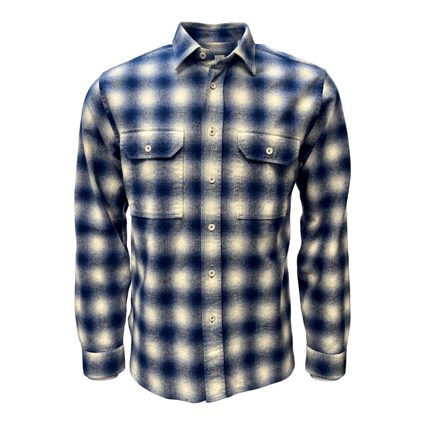 UNIT Hamburg - Xacus, Legacy Flanell Cotton Checked, blau auf Sand - Xacus