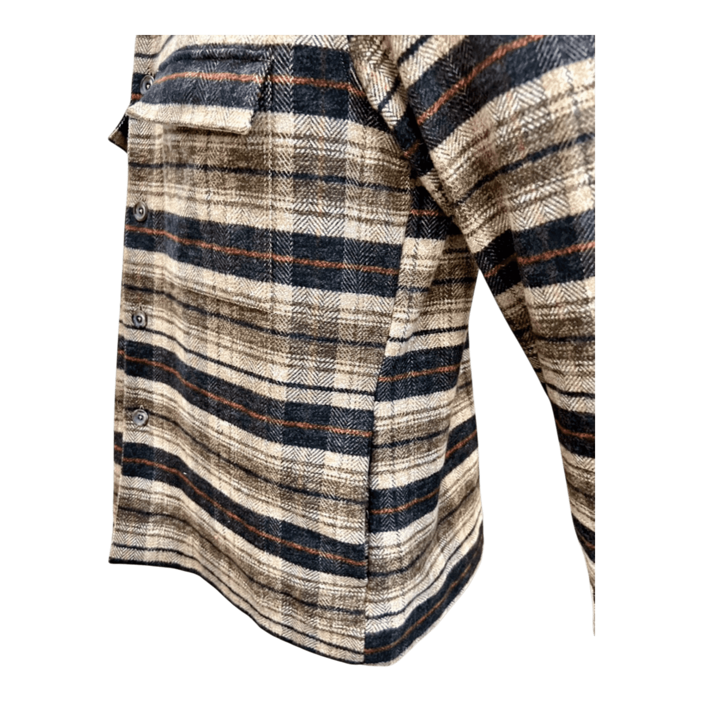 UNIT Hamburg - Xacus Overshirt Herren kariertes Overshirt mit Taschen, braun - Xacus