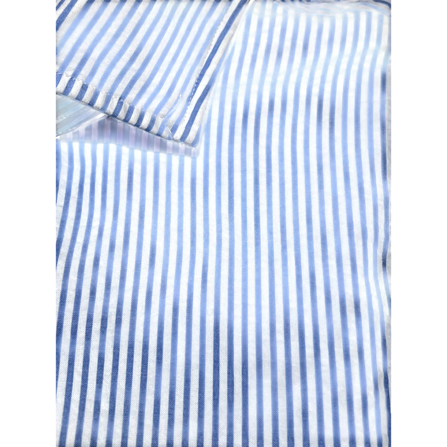 UNIT Hamburg - Xacus Seersucker Hemd, blauer Römerstreifen – Made in Italy - Xacus