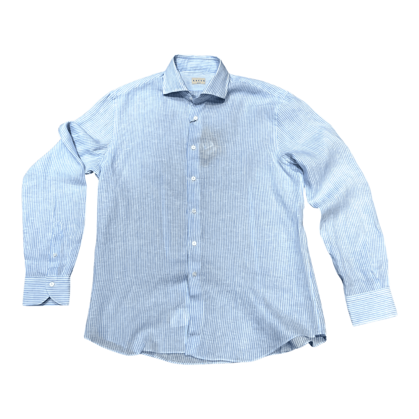 UNIT Hamburg - Xacus, Lino lavato a righe, azzurro su bianco - Xacus