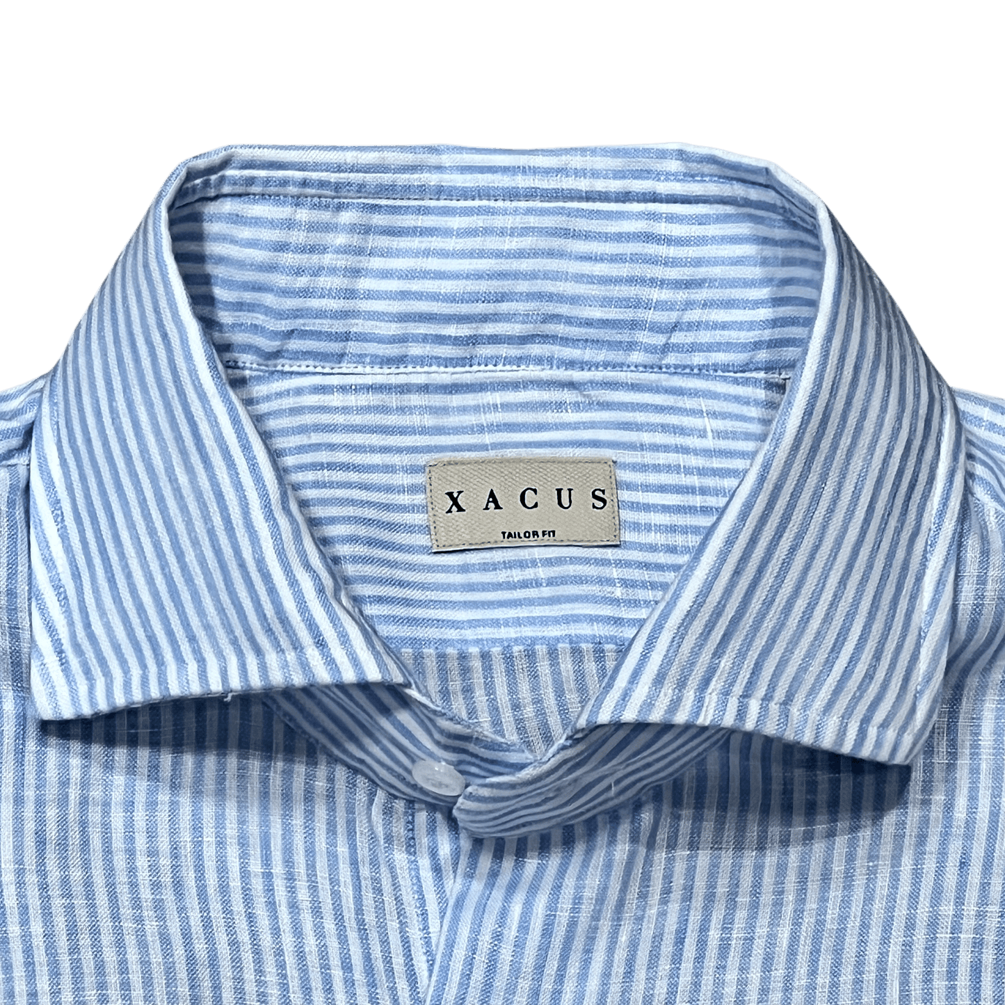 UNIT Hamburg - Xacus, Lino lavato a righe, azzurro su bianco - Xacus