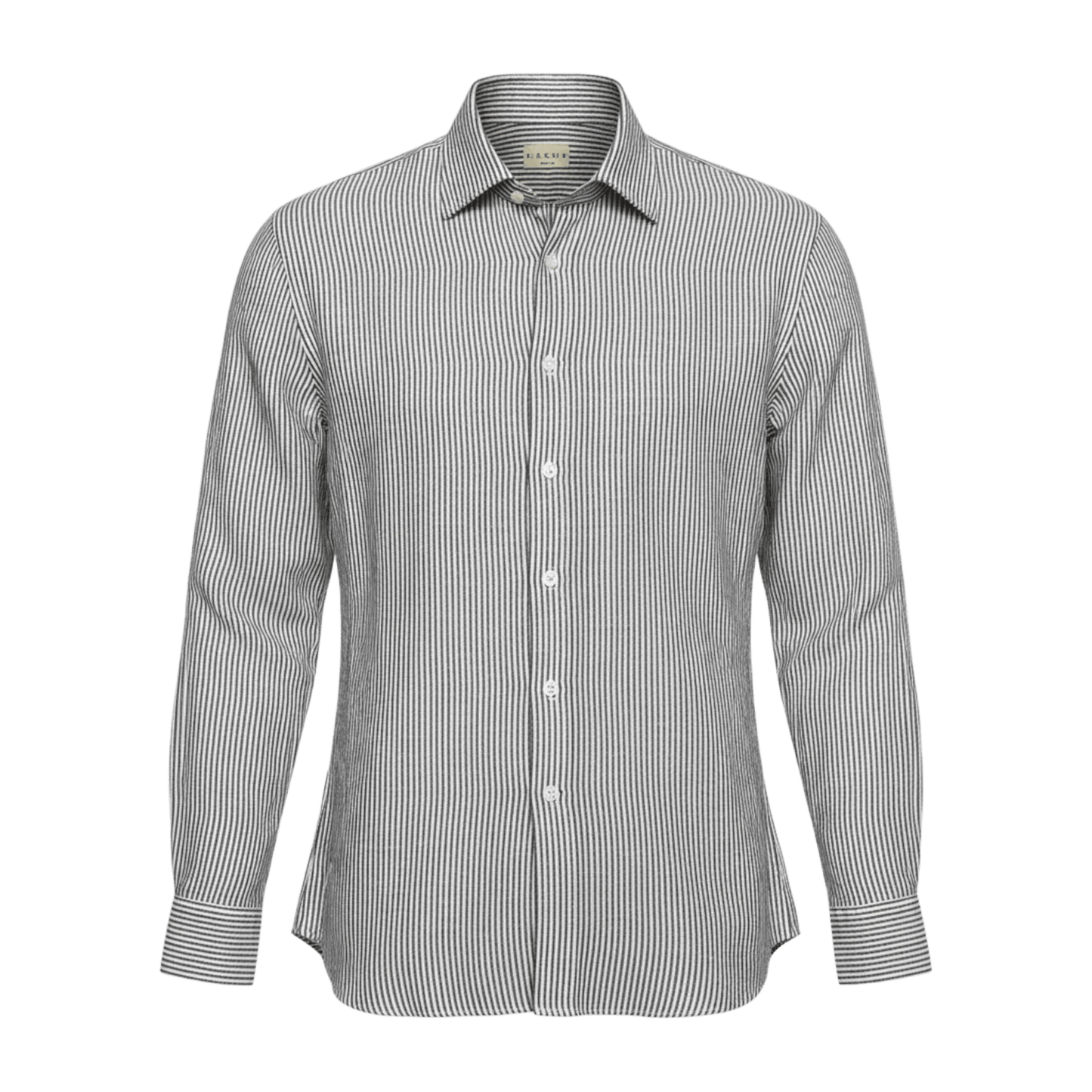 UNIT Hamburg - Xacus Washed Linen Stripe, white with brown stripes - Xacus