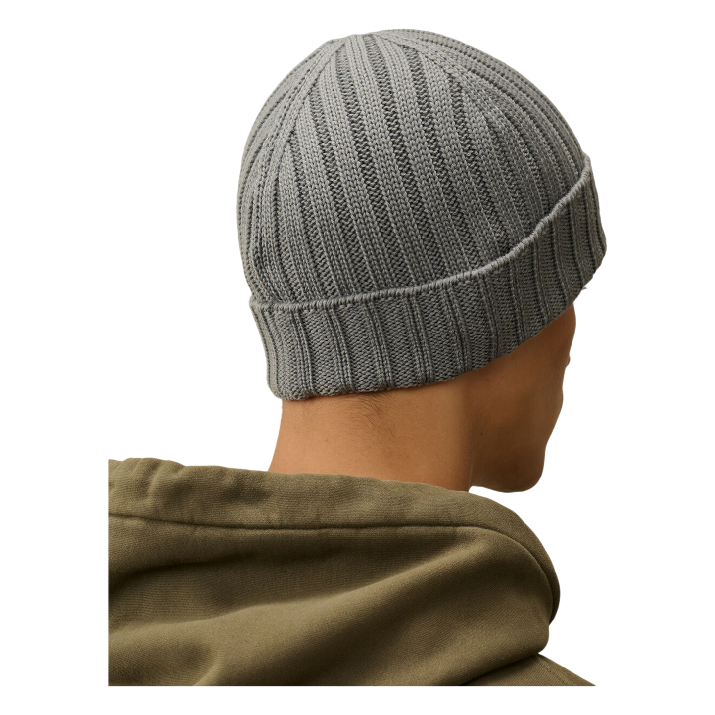 C.P. Company, Merino Logo Beanie, griffin grey