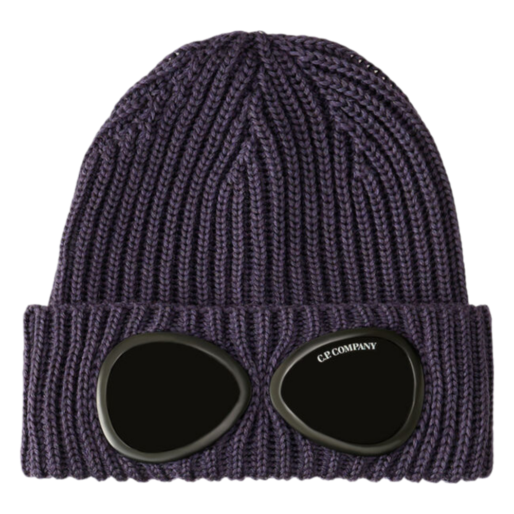 C.P. Company,Mütze,C.P. Company, Merino Beanie mit Goggle, night shade,UNIT Hamburg