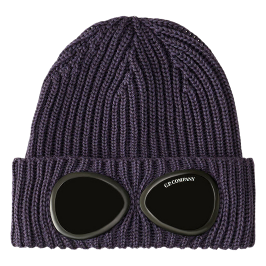 C.P. Company,Mütze,C.P. Company, Merino Beanie mit Goggle, night shade,UNIT Hamburg