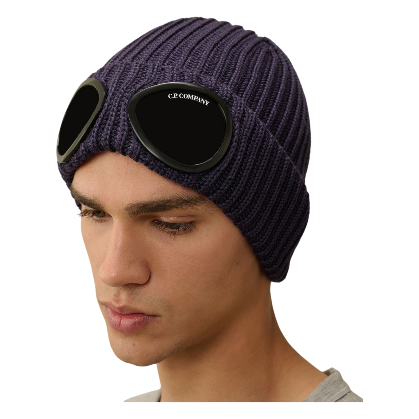 C.P. Company,Mütze,C.P. Company, Merino Beanie mit Goggle, night shade,UNIT Hamburg