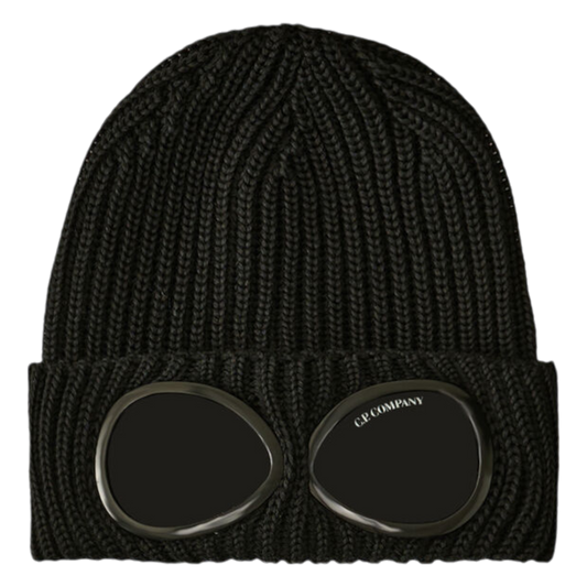 C.P. Company,Mütze,C.P. Company, Merino Beanie mit Goggle, black,UNIT Hamburg