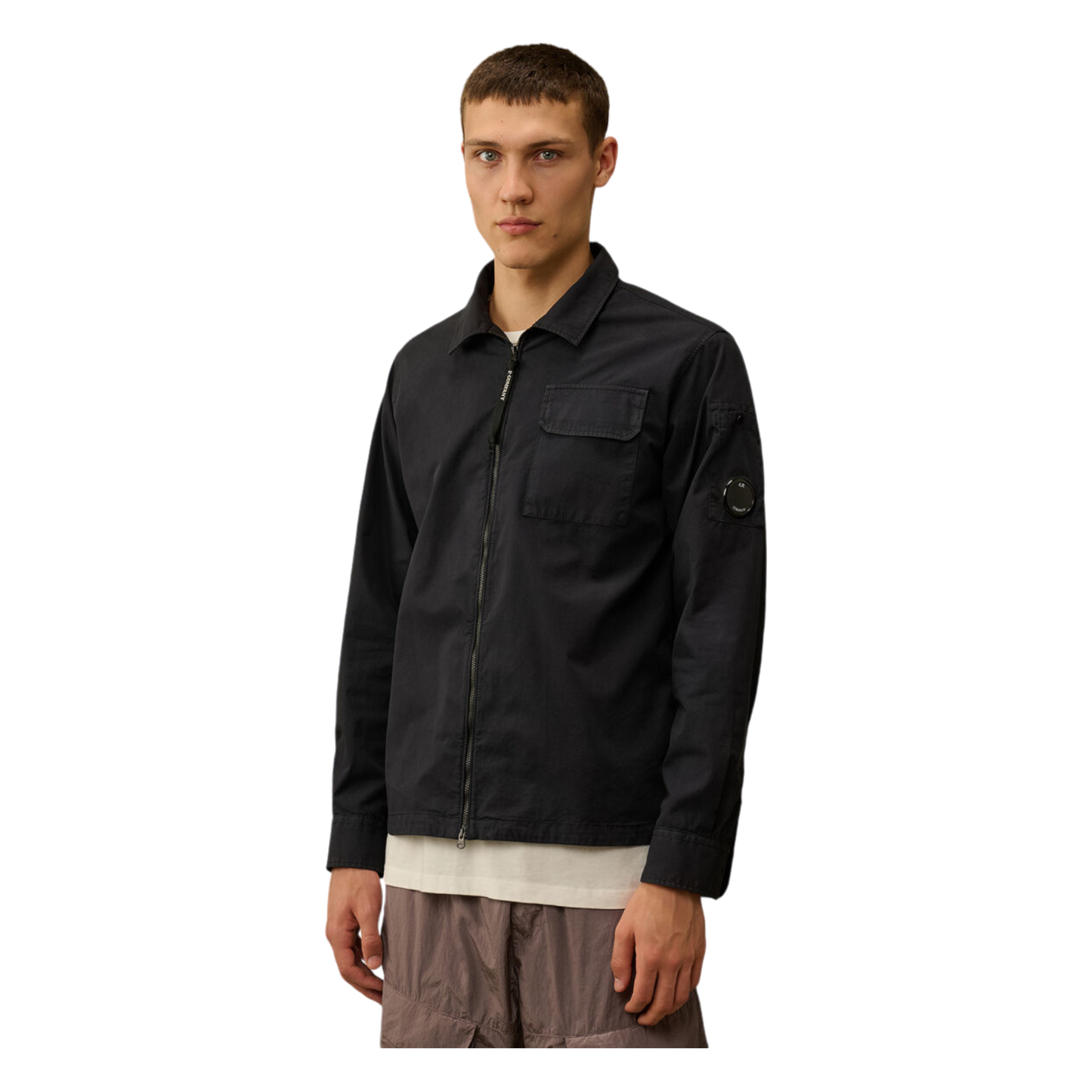 C.P. Company, Gabardine Zipped Overshirt, night shade