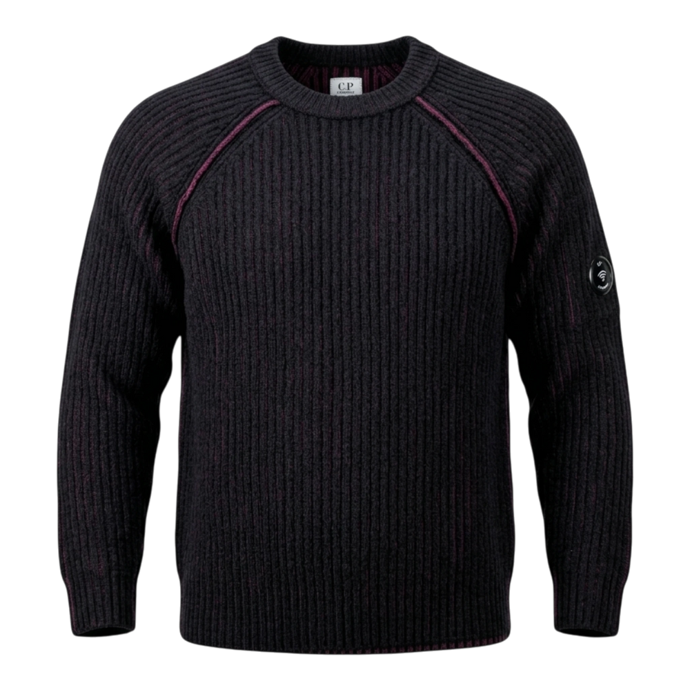 C.P. Company 21CMAC734A 005269G MAGLIA IN LANA E FELPA BICOLORE