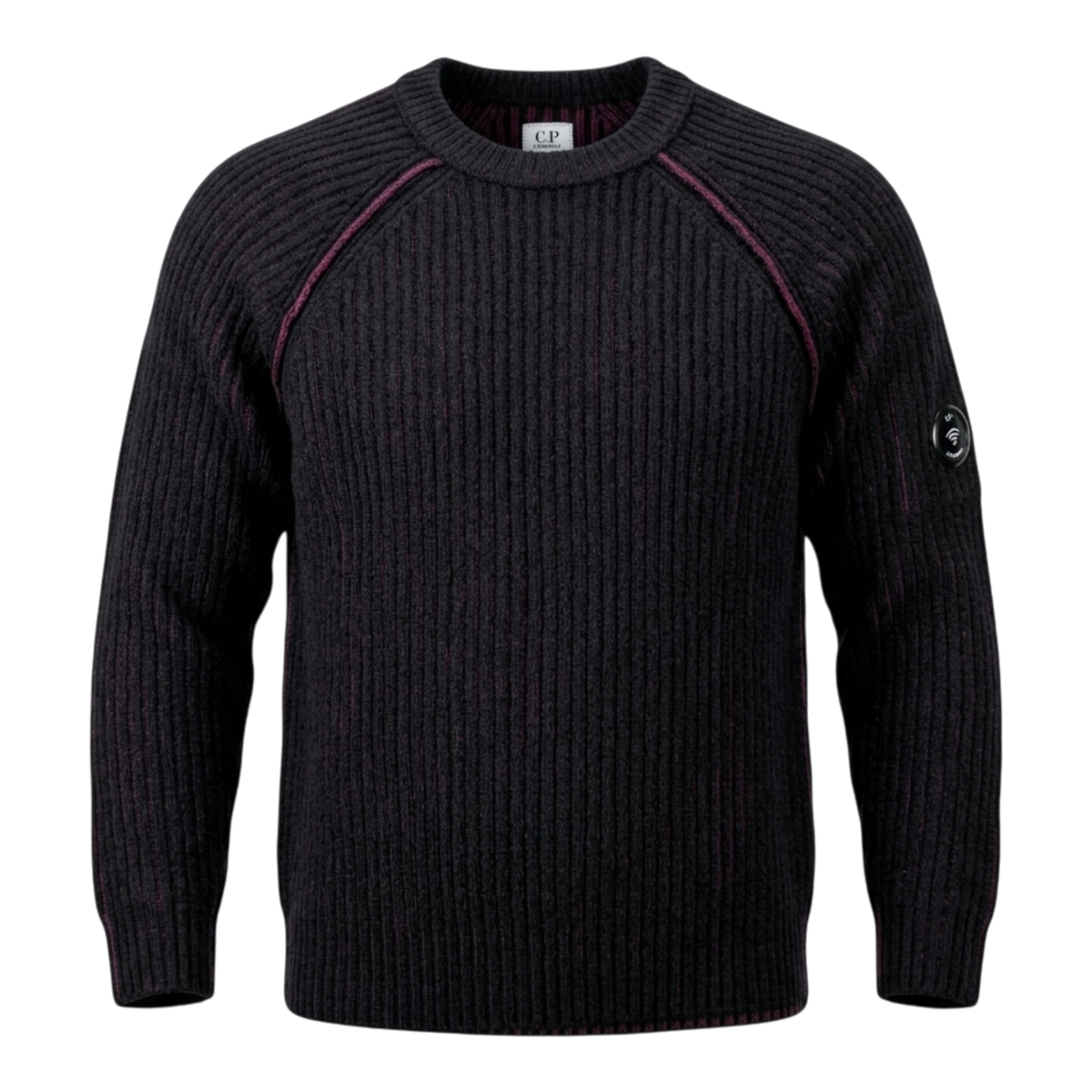 C.P. Company 21CMAC734A 005269G MAGLIA IN LANA E FELPA BICOLORE