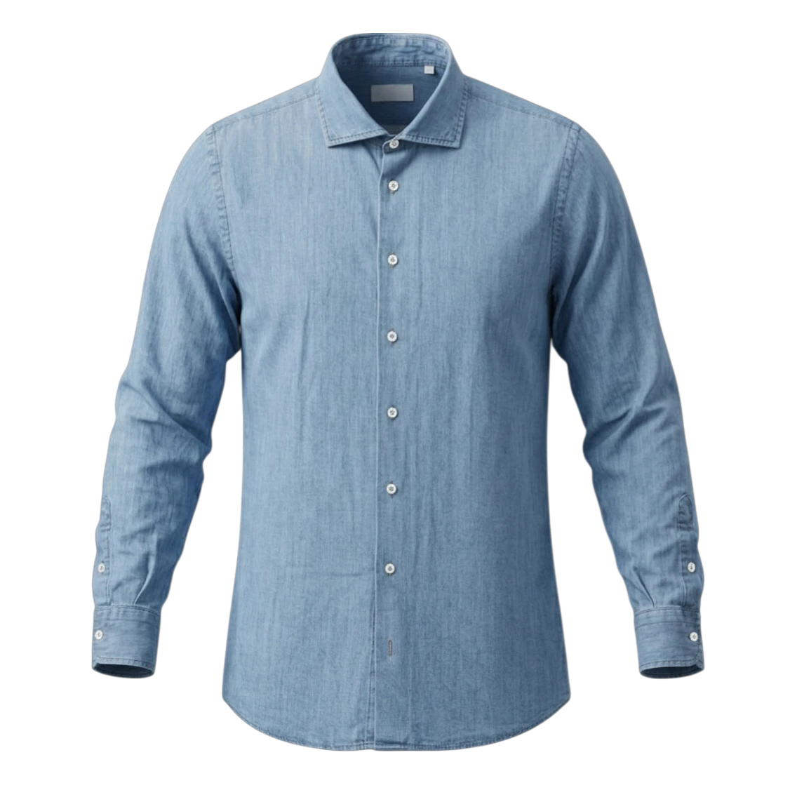 Never Laundry Denimhemd light washed aus Baumwolle