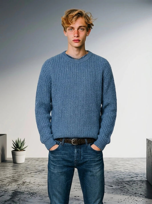 ASPESI, Mohair Pullover in Sky Blue - UNIT Hamburg