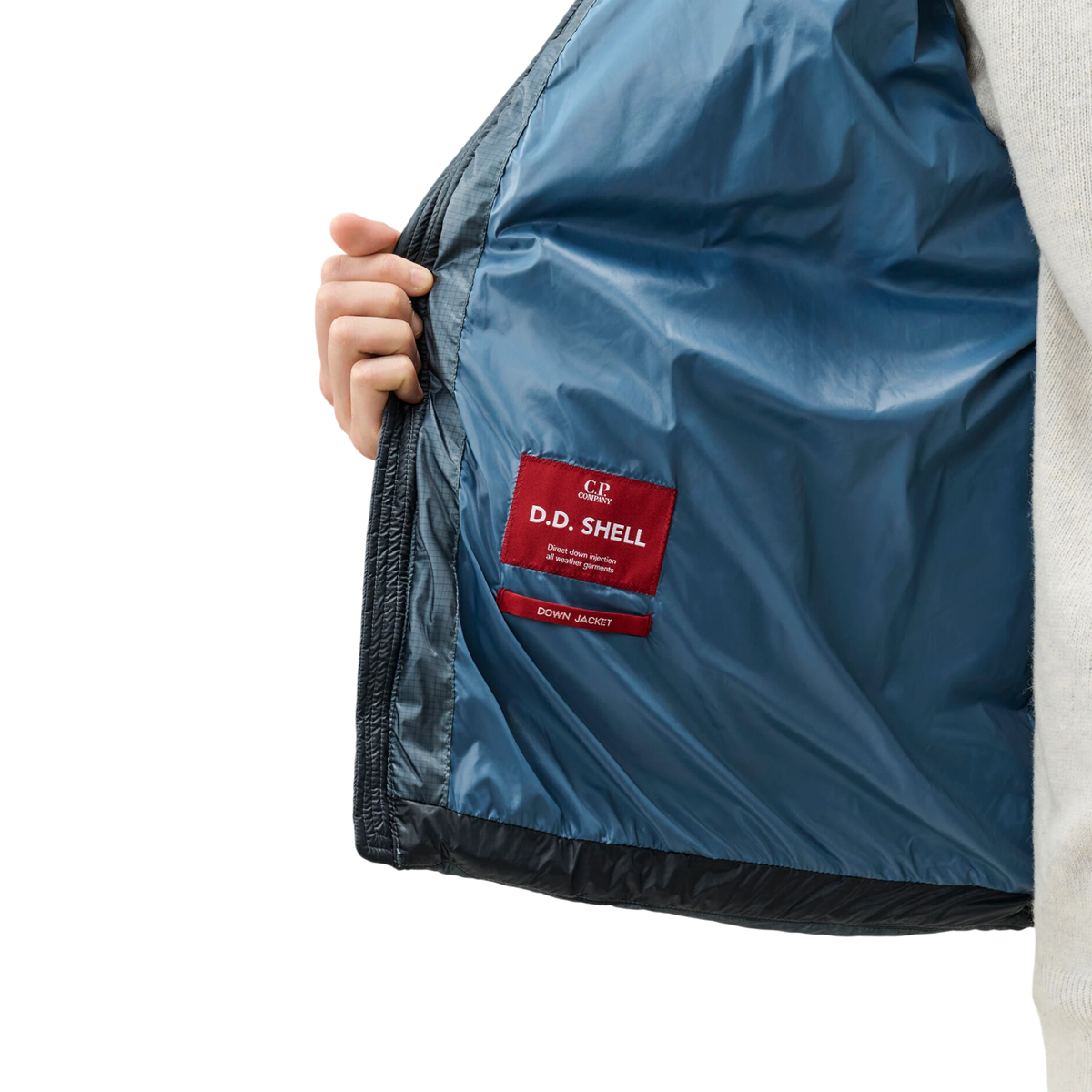 Daunenjacke aus D.D. Shell mit Kapuze, orion blau