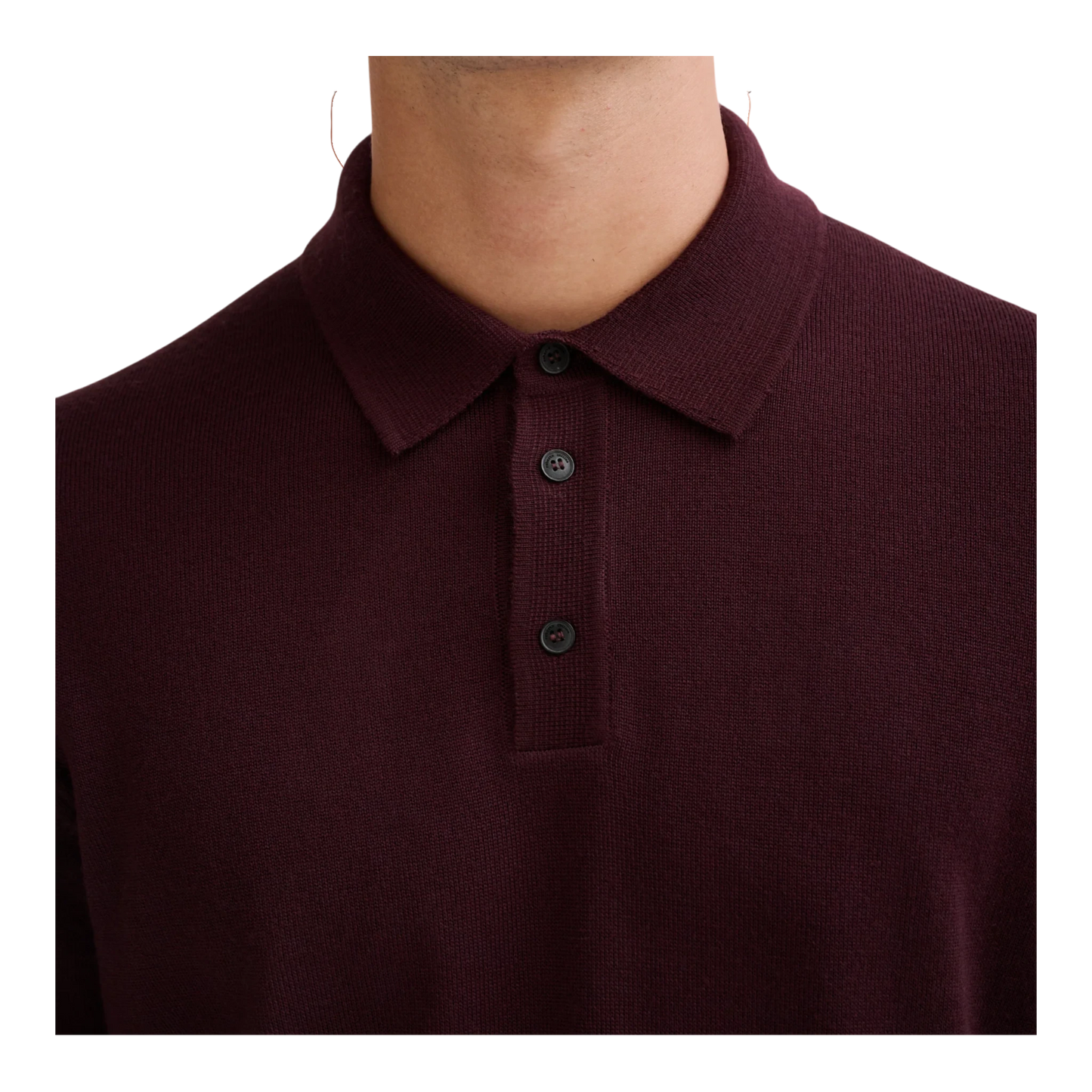 Roberto Collina Poloshirt aus Merinowolle, dunkles Rot
