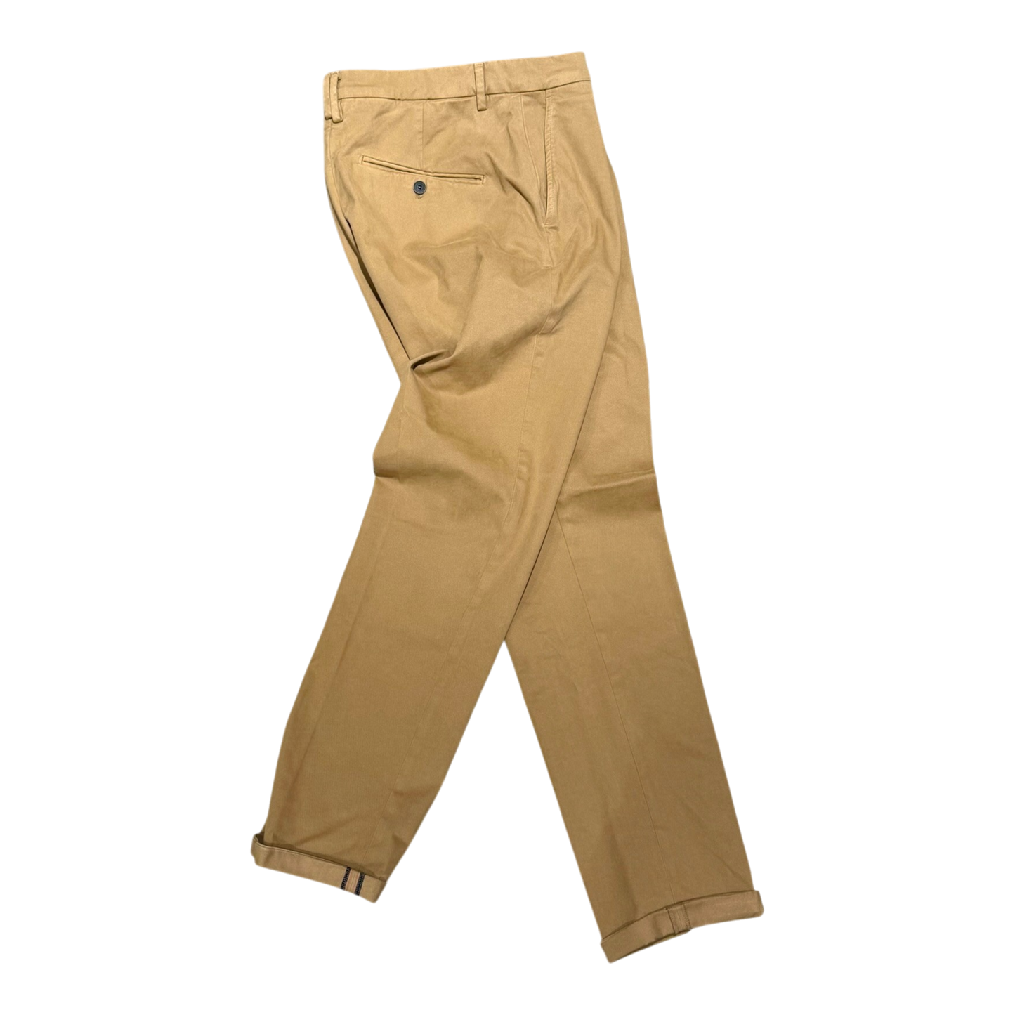 Never Laundry, Chino dunkelbeige mit Bundfalte