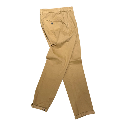 Never Laundry, Chino dunkelbeige mit Bundfalte