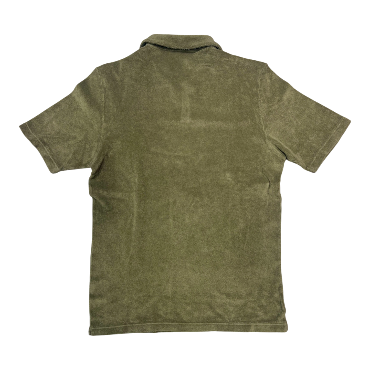 Never Laundry, Frottee-Polo Oliv – 100% Baumwolle