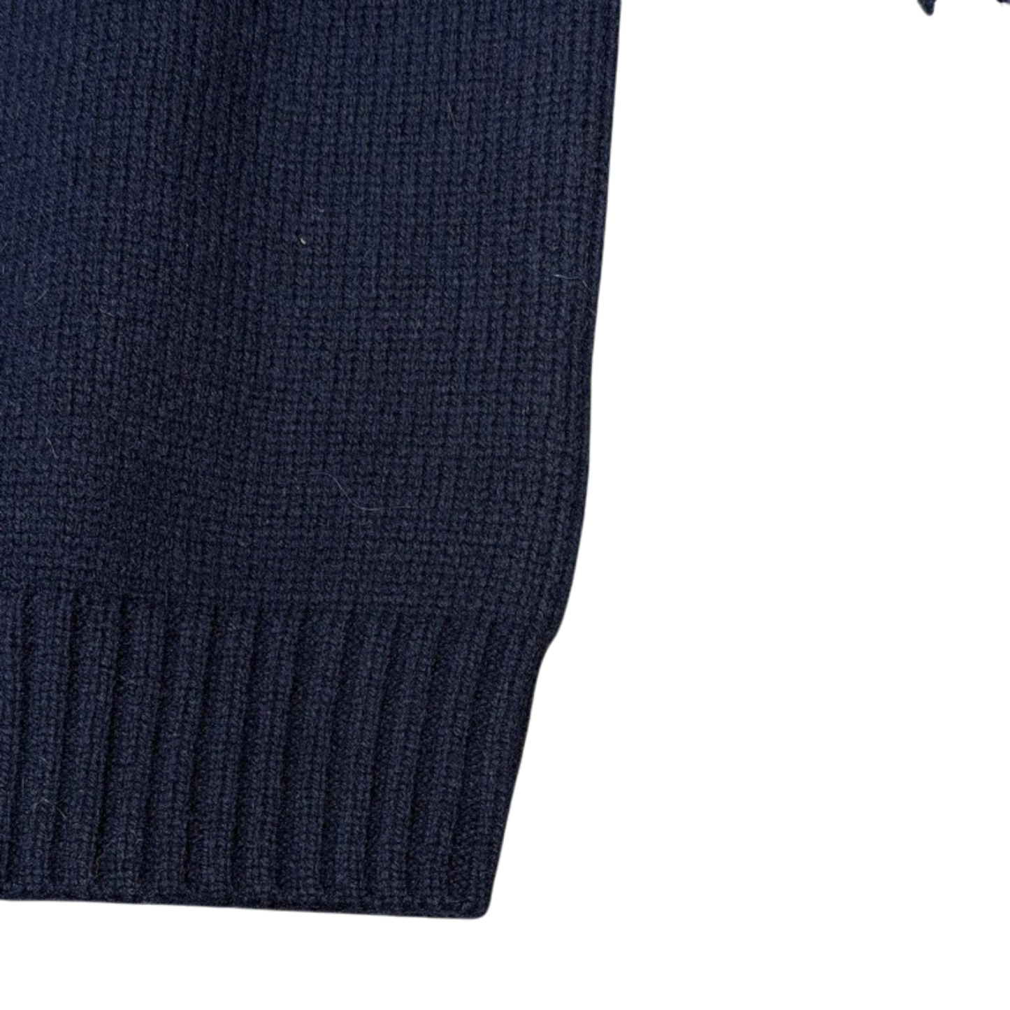 Aspesi, Grobstrick-Pullover in Navy