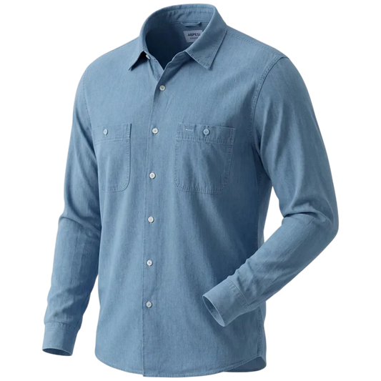 ASPESI Sedici Hemd aus japanischer Baumwolle in Light Denim - UNIT Hamburg