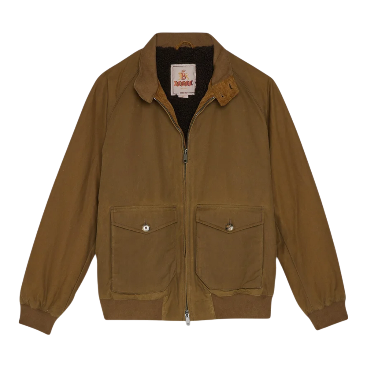 Baracuta, G9 Harrington, Wachsjacke, dunkelbeige