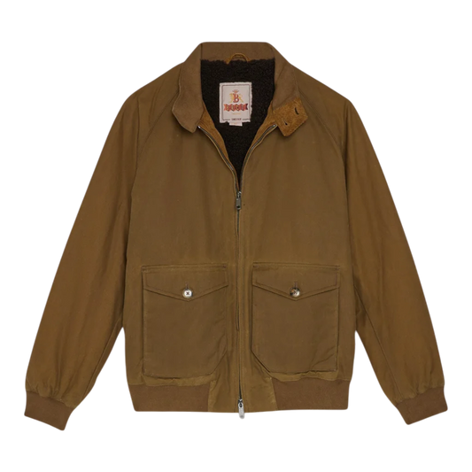 Baracuta, G9 Harrington, Wachsjacke, dunkelbeige