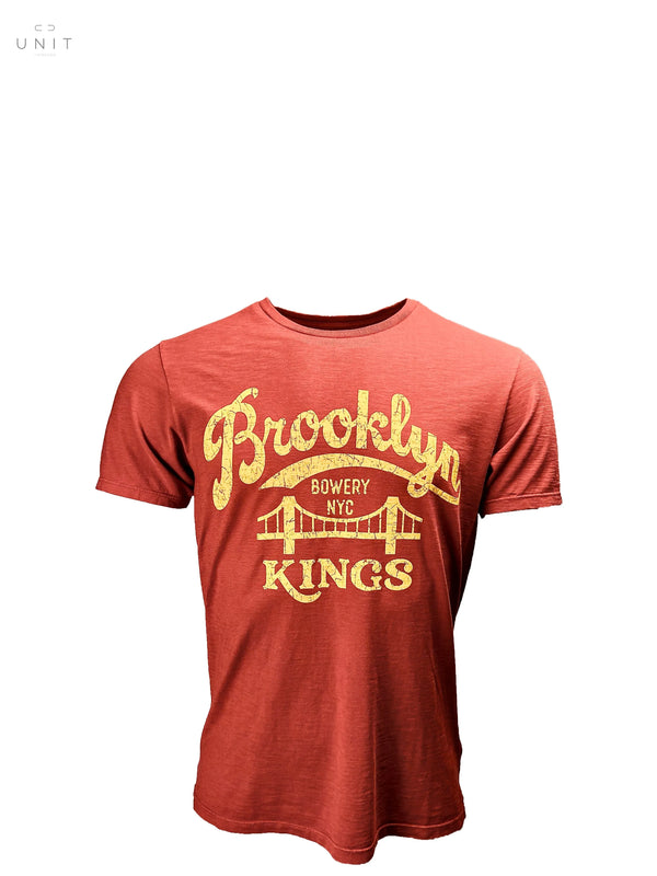 Bowery NYC, Brooklyn Kings Slub Jersey, T-Shirt, bitterorange Bowery NYC