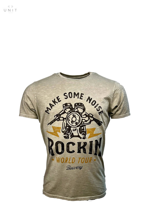 Bowery NYC, Rockin Slub Jersey T-Shirt, salbei - UNIT Hamburg