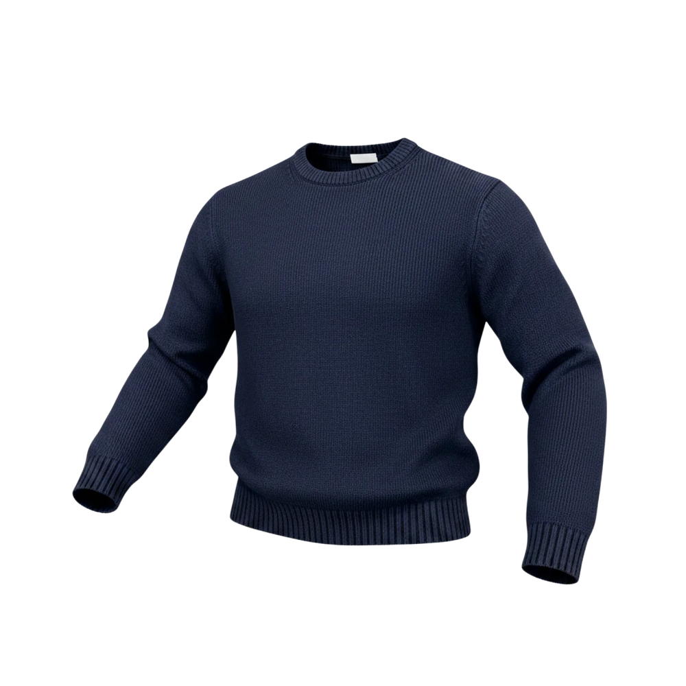 Aspesi, Grobstrick-Pullover in Navy