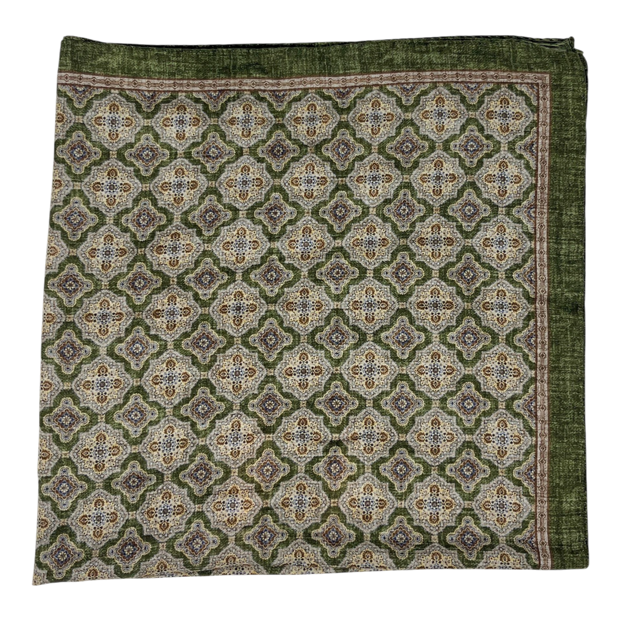 Ascot, Tuch oder Bandanas, maurisches Muster grün 67x67cm