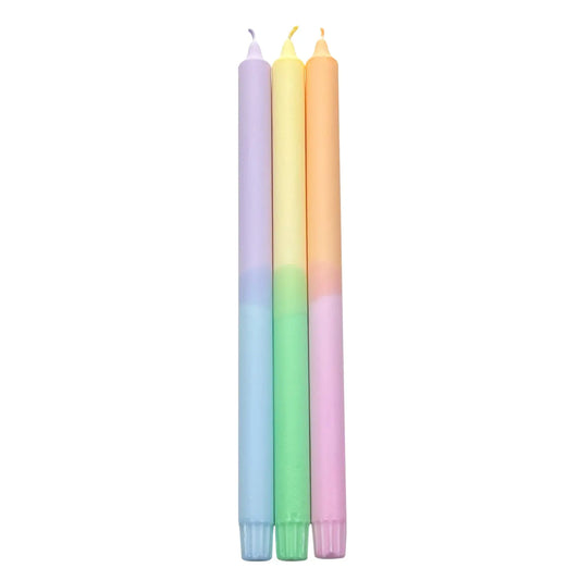 CLOUDNOLA, Dip Dye Pastel Kerze, 35 cm, 3 Kerzen CLOUDNOLA