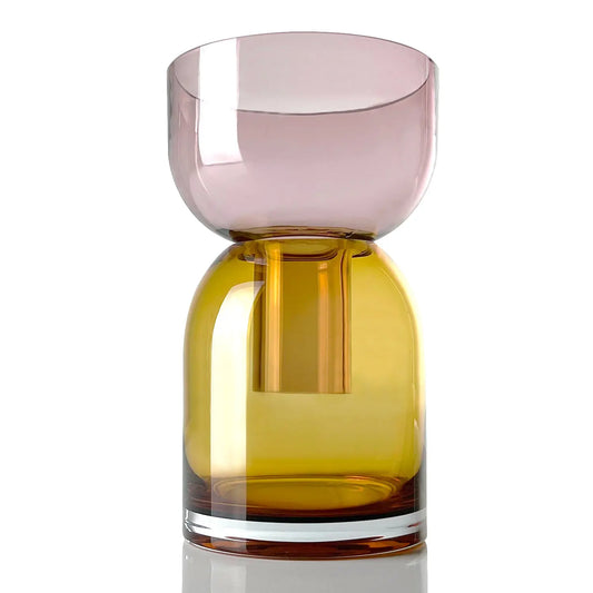 CLOUDNOLA, Flip Vase, Medium Pink and Yellow Glass, 2-teilig CLOUDNOLA