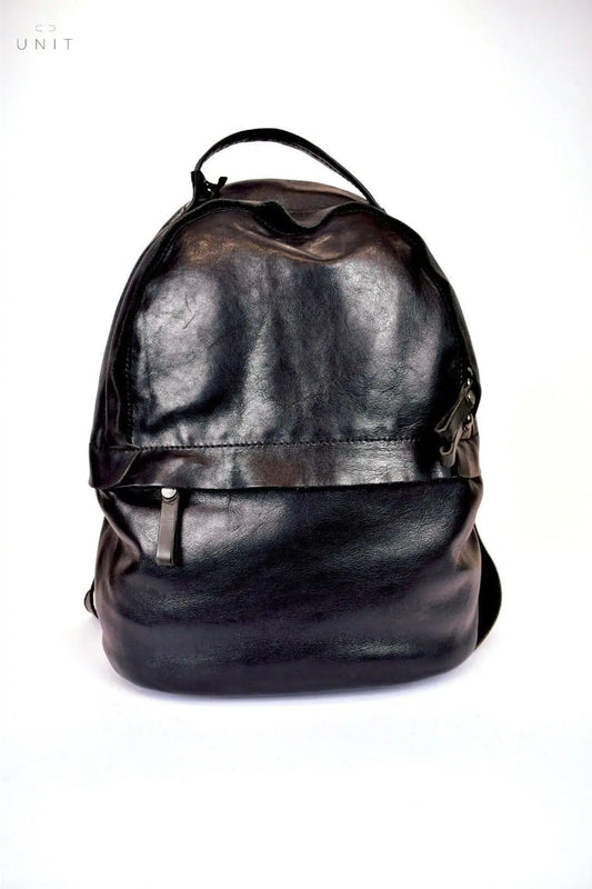 schwarzer Leder Riucksack von Camppmaggi C014330ND_x0601