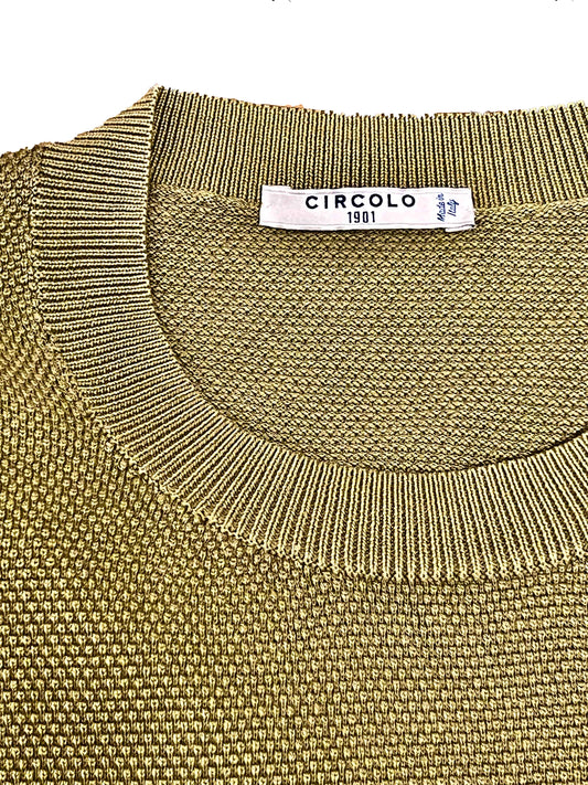 Circolo 1901, Strick T-Shirt,  alga oliv Circolo 1901