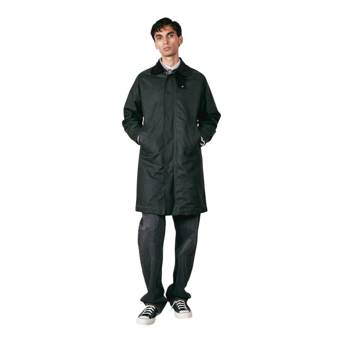 Brixtol Textiles 106965 Hayden Waxed Long Jacket