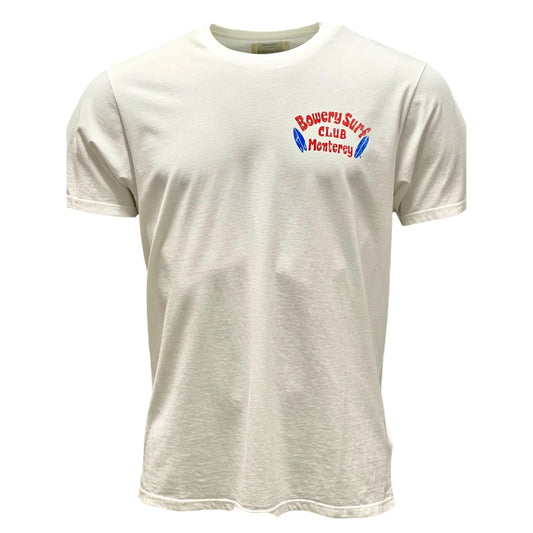 Bowery NYC. T-Shirt, Club Monterey Vintage, weiß - UNIT Hamburg