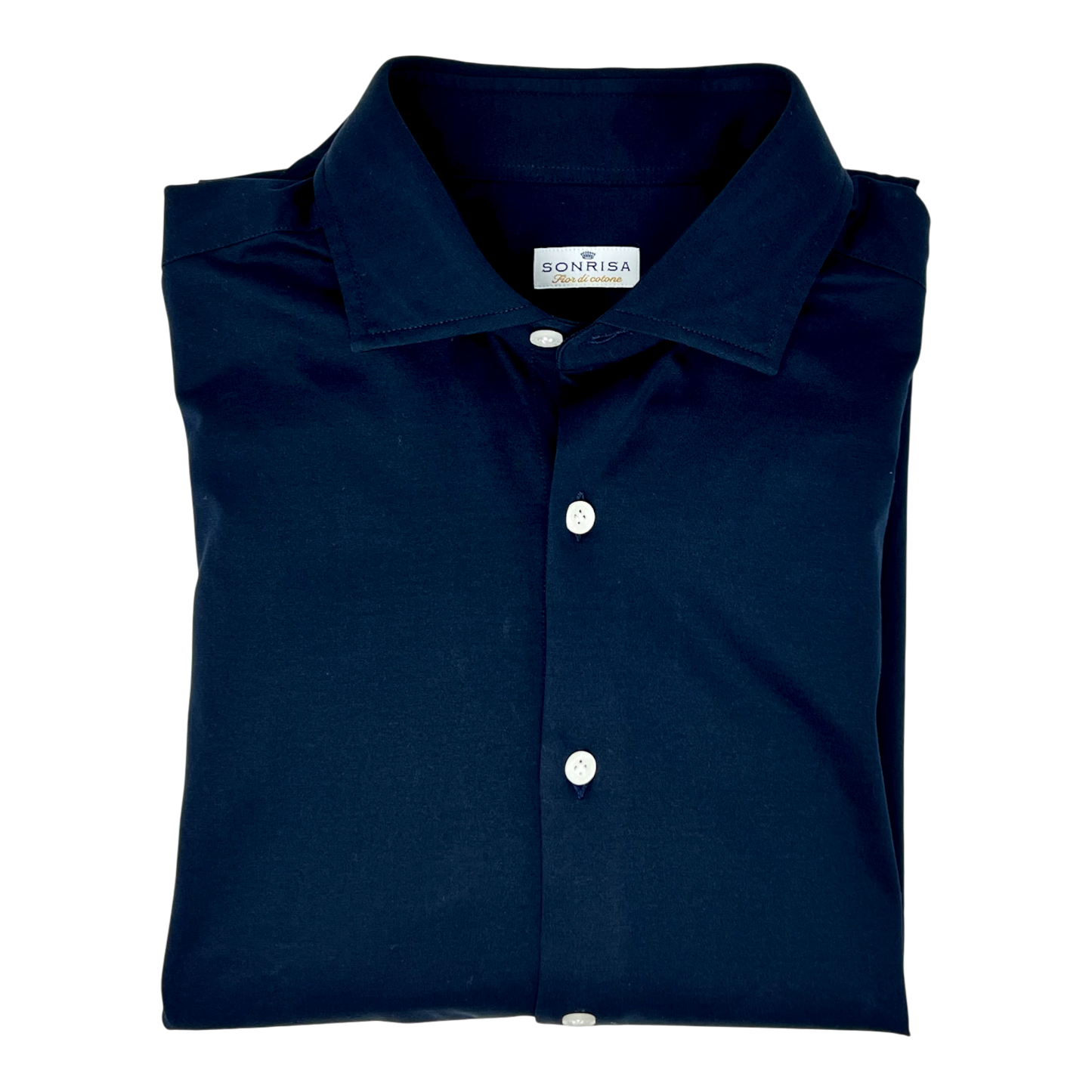 ソンリーサ、ファインジャージーシャツ、ネイビー