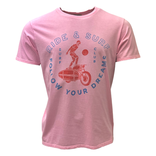 Bowery NYC,,Bowery NYC, Ride & Surf T-Shirt, pink lemonade,UNIT Hamburg