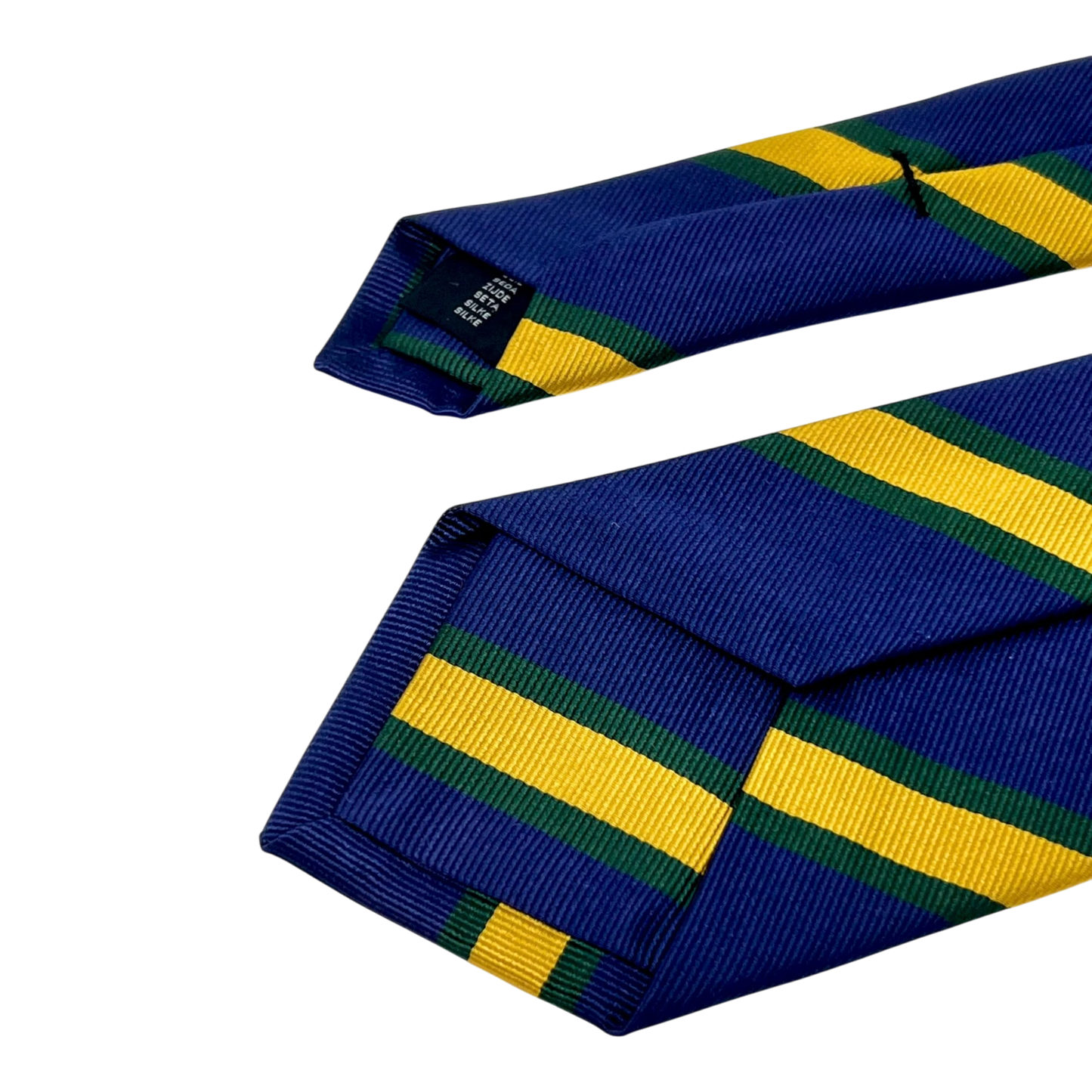 Ascot, Regimentskrawatte, Seide, blau-gelb