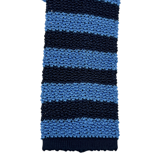 Ascot, Seidenstrickkrawatte, blau-navy