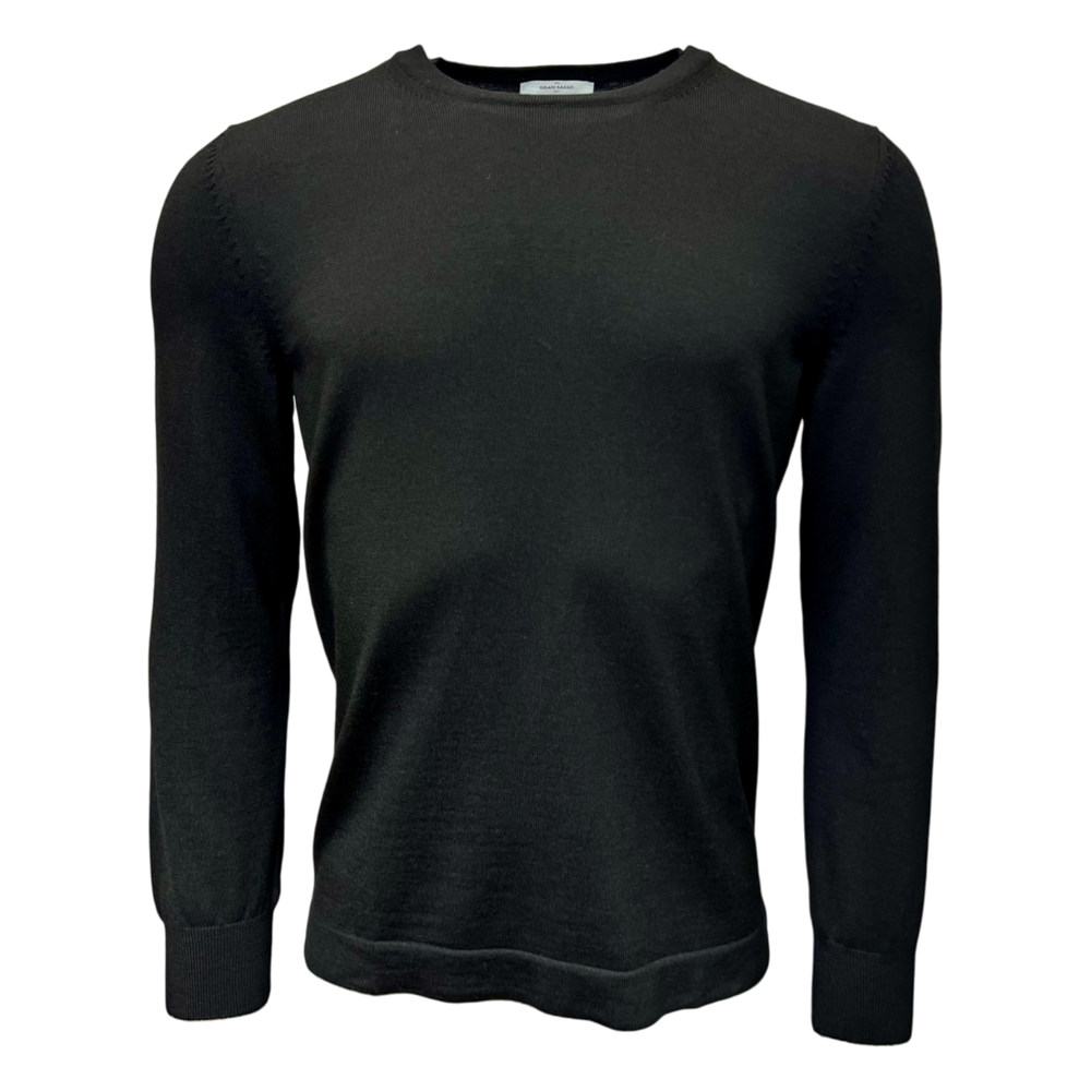 Gran Sasso,Pullover,Gran Sasso, easy Care, Athleisure, Rundhals, schwarz,UNIT Hamburg