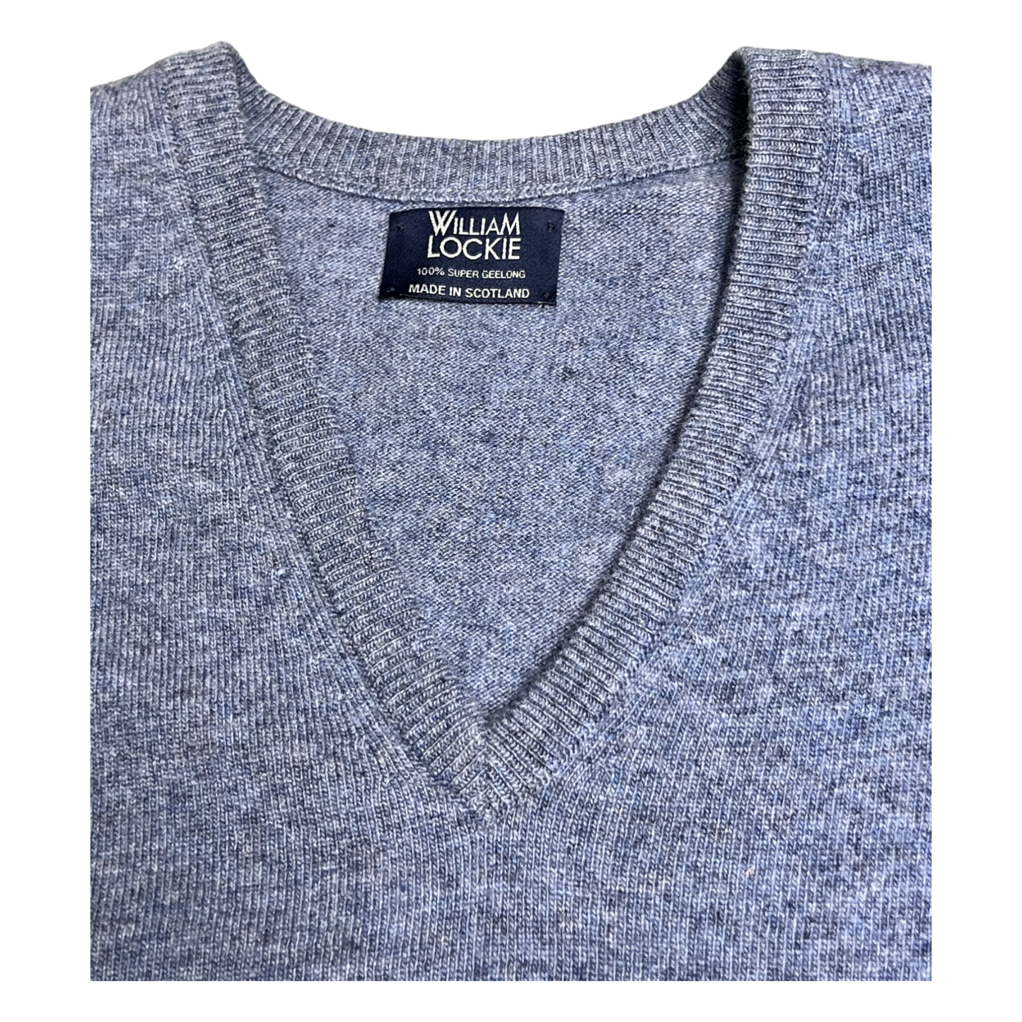 William Lockie, Gordon Super Geelong V neck, blau