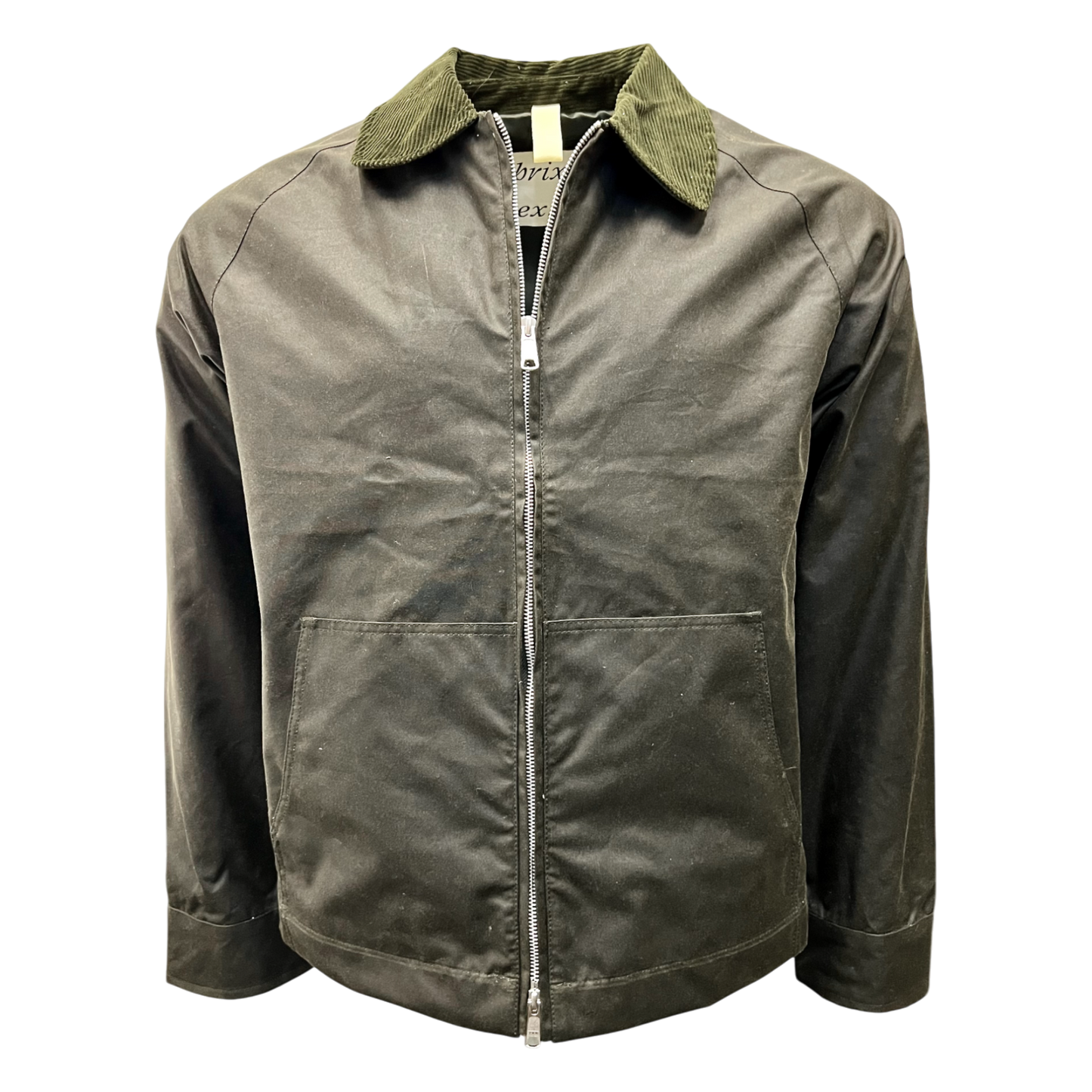 Brixtol Textiles. Carter, short wax jacket, olive