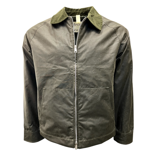 Brixtol Textiles. Carter, chaqueta de cera corta, oliva