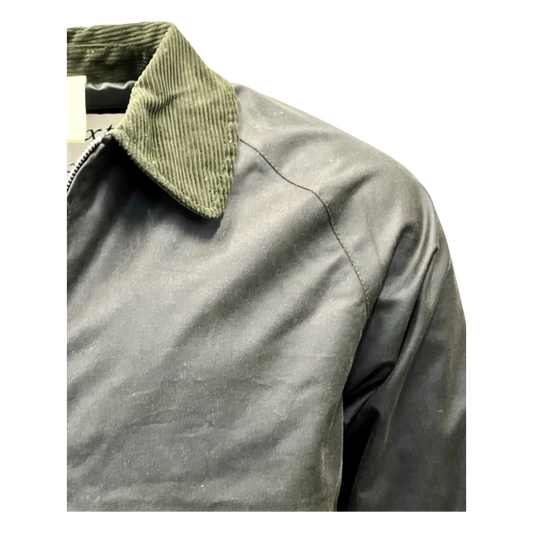 Brixtol Textiles. Carter, short wax jacket, olive