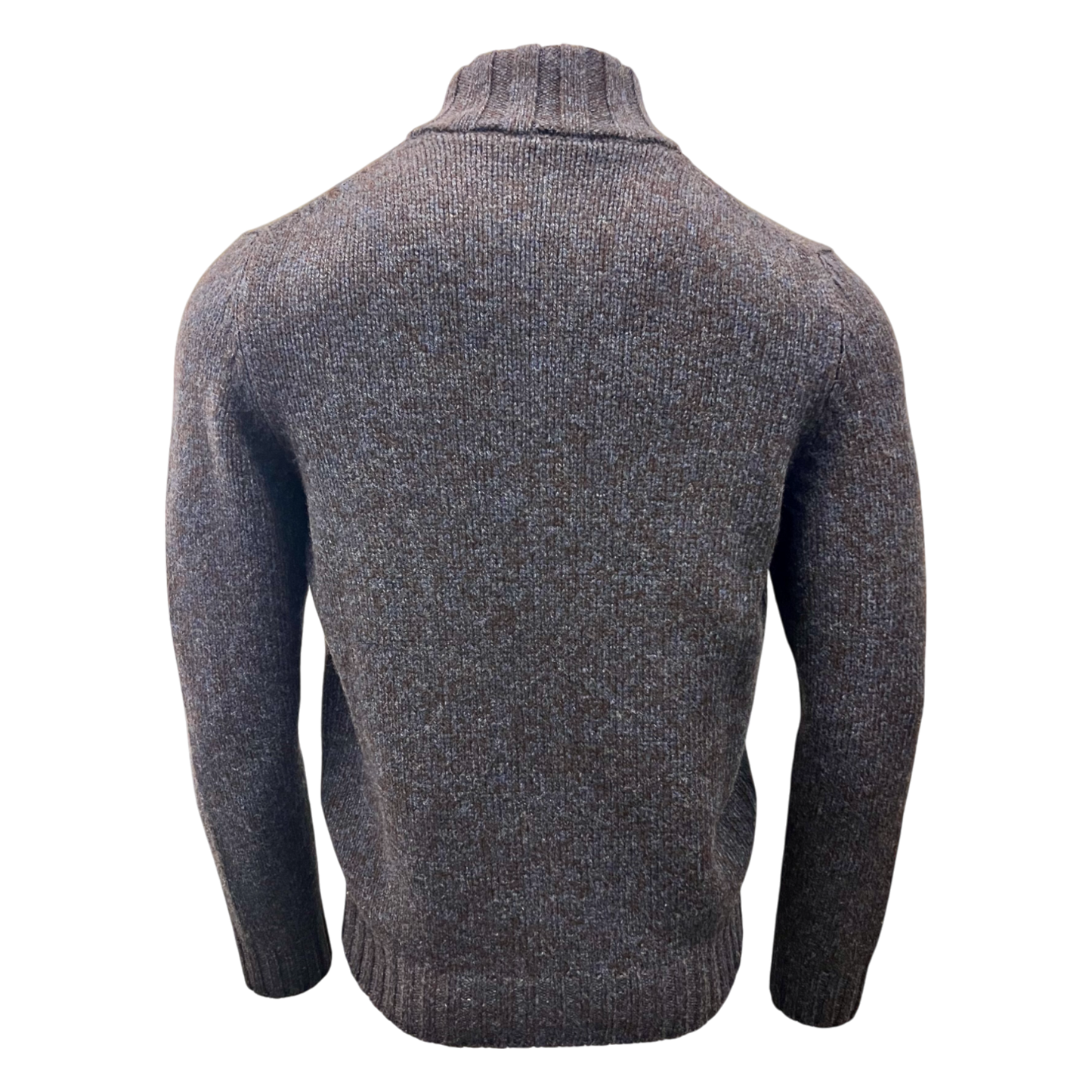 Gran Sasso, Super Geelong Strickjacke, blau-braun Melange