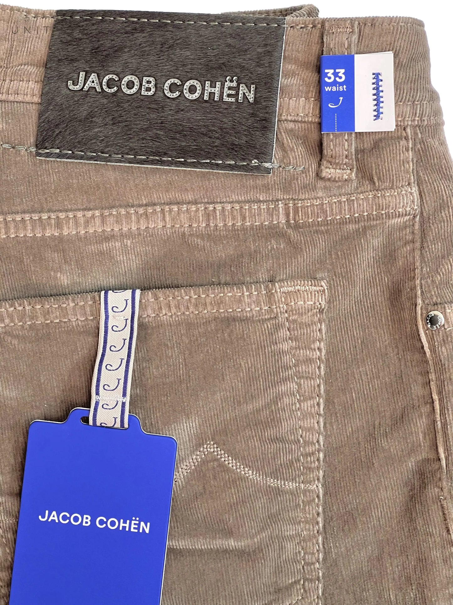 Jacob Cohen U Q E04 36 S 3838 BARD CORDUROY taupe label Jacob Cohen