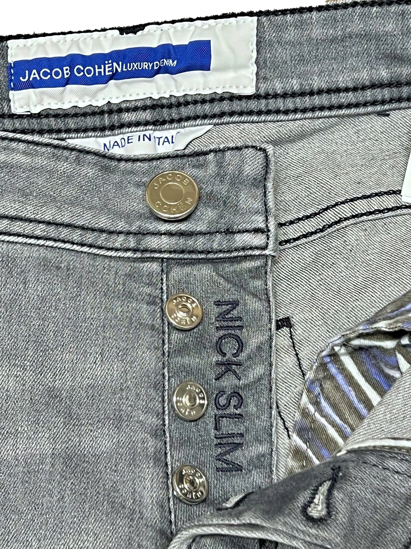 Jacob Cohen,Jeans,Jacob Cohen, Nick slim, taupe label, light grey,UNIT Hamburg