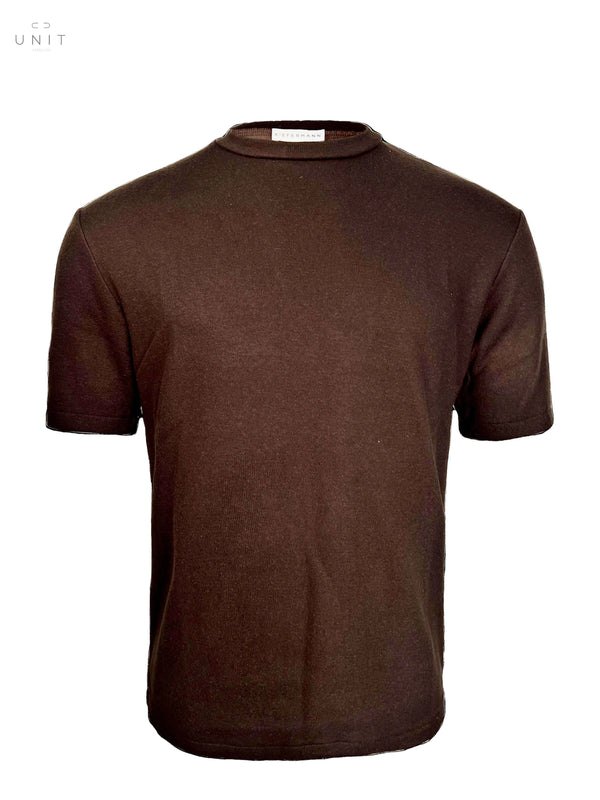 Kiefermann, Thiago Strick T-Shirt braun - UNIT Hamburg